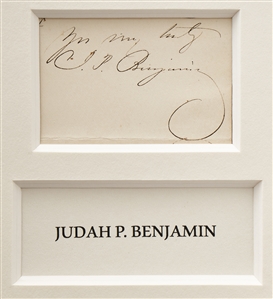 Jefferson Davis and His Confederate Cabinet Signed Display -- Includes Signatures of Robert E. Lee, Jefferson Davis, Judah P. Benjamin & 6 More