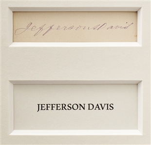 Jefferson Davis and His Confederate Cabinet Signed Display -- Includes Signatures of Robert E. Lee, Jefferson Davis, Judah P. Benjamin & 6 More