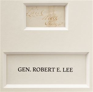 Jefferson Davis and His Confederate Cabinet Signed Display -- Includes Signatures of Robert E. Lee, Jefferson Davis, Judah P. Benjamin & 6 More