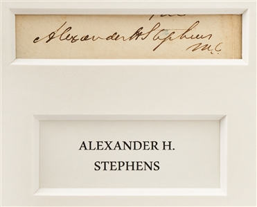 Jefferson Davis and His Confederate Cabinet Signed Display -- Includes Signatures of Robert E. Lee, Jefferson Davis, Judah P. Benjamin & 6 More