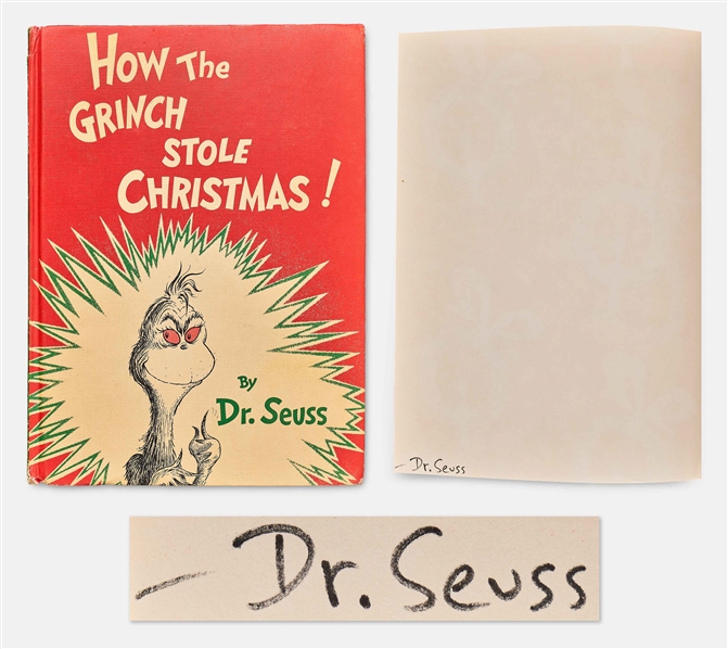Dr. Seuss Signed Copy of His Classic Childrens Book, How the Grinch Stole Christmas -- Without Inscription