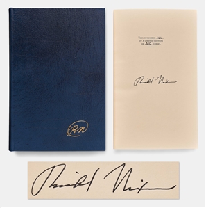 Richard Nixon Signed Deluxe Limited Edition of His Memoir In The Arena