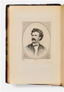 Mark Twain Signed Limited Edition Volume I of ''The Writings of Mark Twain'' -- Dual-Signed ''S.L. Clemens / (Mark Twain)''