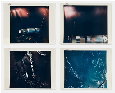 Lot of 23 Red-Number NASA Photos from Gemini XI -- Photos Show Different Parts of the World from Space & the Rendezvous with the Target Spacecraft