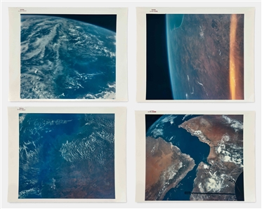 Lot of 23 Red-Number NASA Photos from Gemini XI -- Photos Show Different Parts of the World from Space & the Rendezvous with the Target Spacecraft