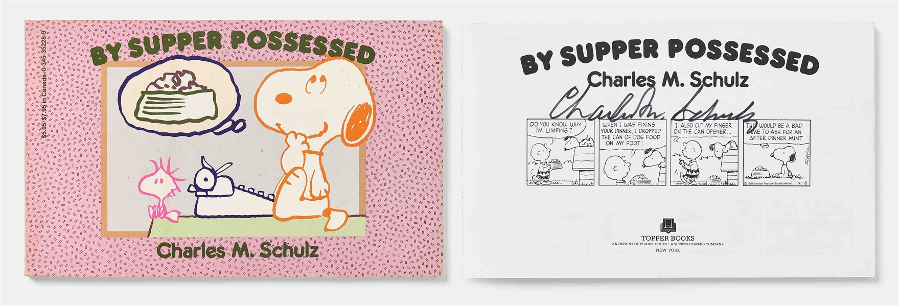 Charles Schulz Signed First Edition of a Rare ’’Peanuts’’ Title, ’’By Supper Possessed’’ | Nate Sanders