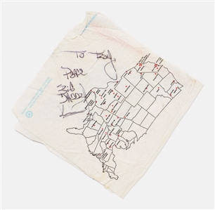 Tupac Shakur and Big Daddy Kane Signed Southwest Airlines Napkins -- Signed in 1996