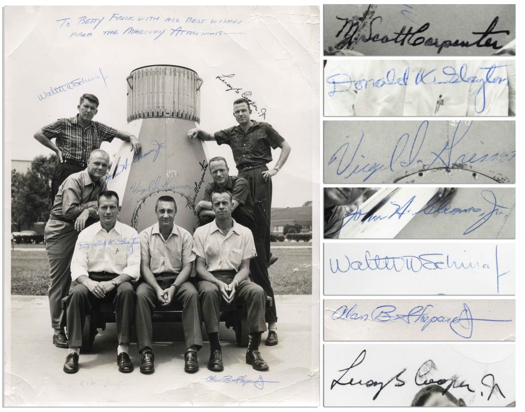 Mercury Seven Astronauts Autographs