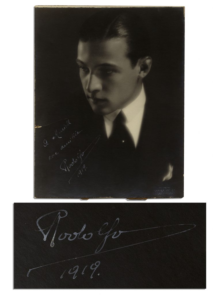 Rudolph Valentino Autograph