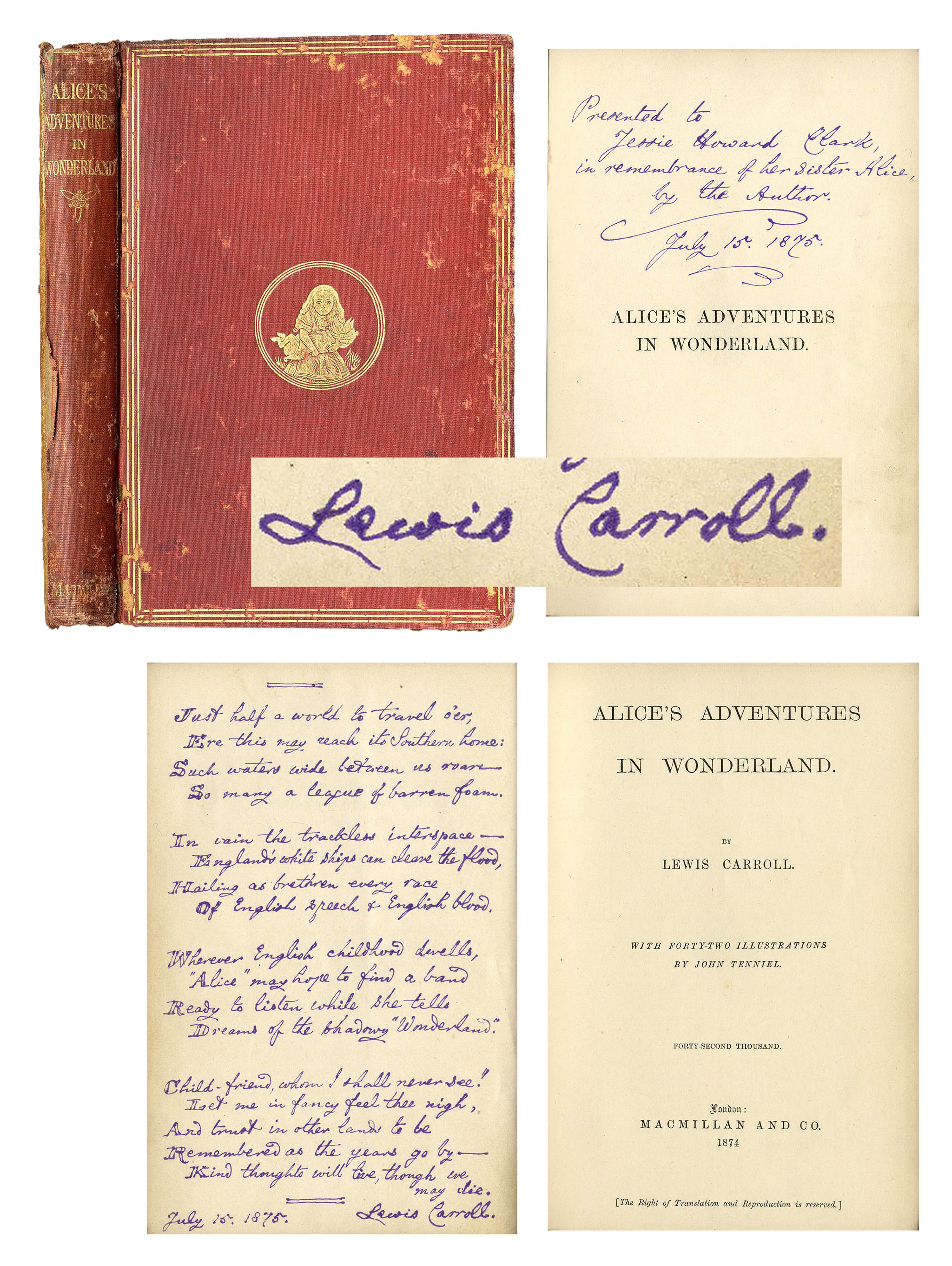 Charles Dodgson Autograph Manuscript Acrostic Poem Signed Lewis Carroll a Hollywood Memorabilia Fine Autographs Consignments Blog