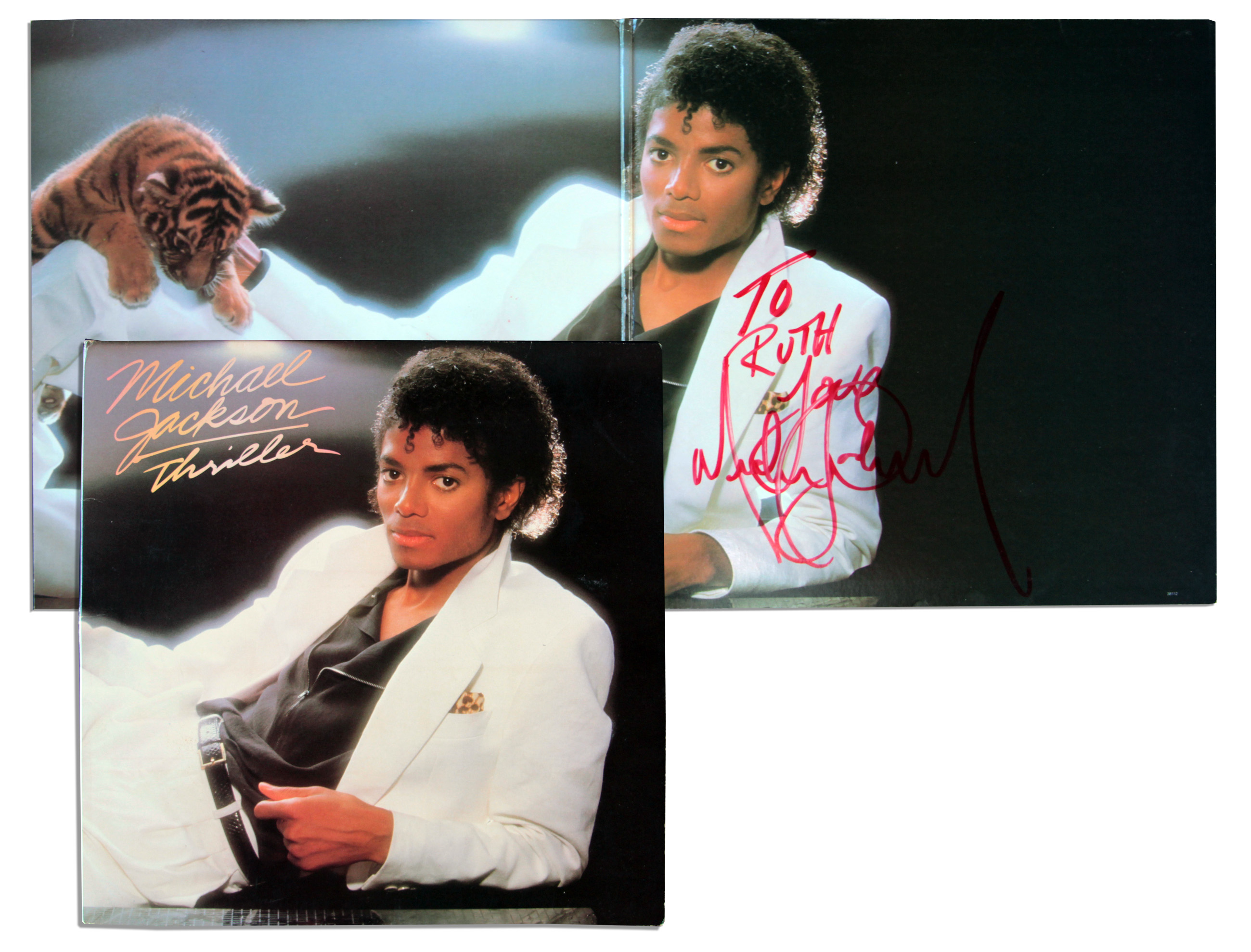 Michael Jackson Foto & Thriller CD SIGNED Präsentation Display gerahmt