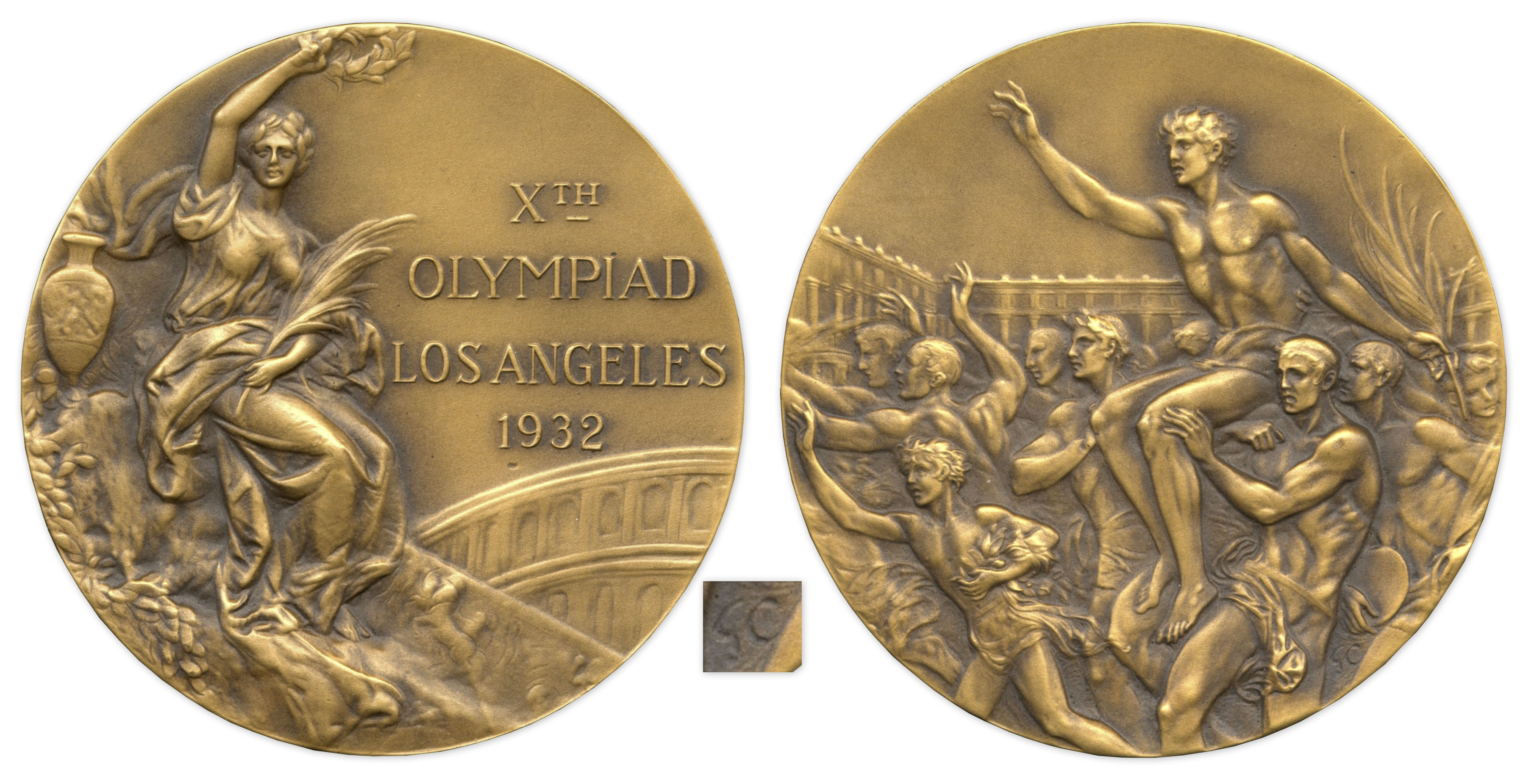 Sell a Bronze 1932 Los Angeles Olympics Medal / Nate D Sanders Auction