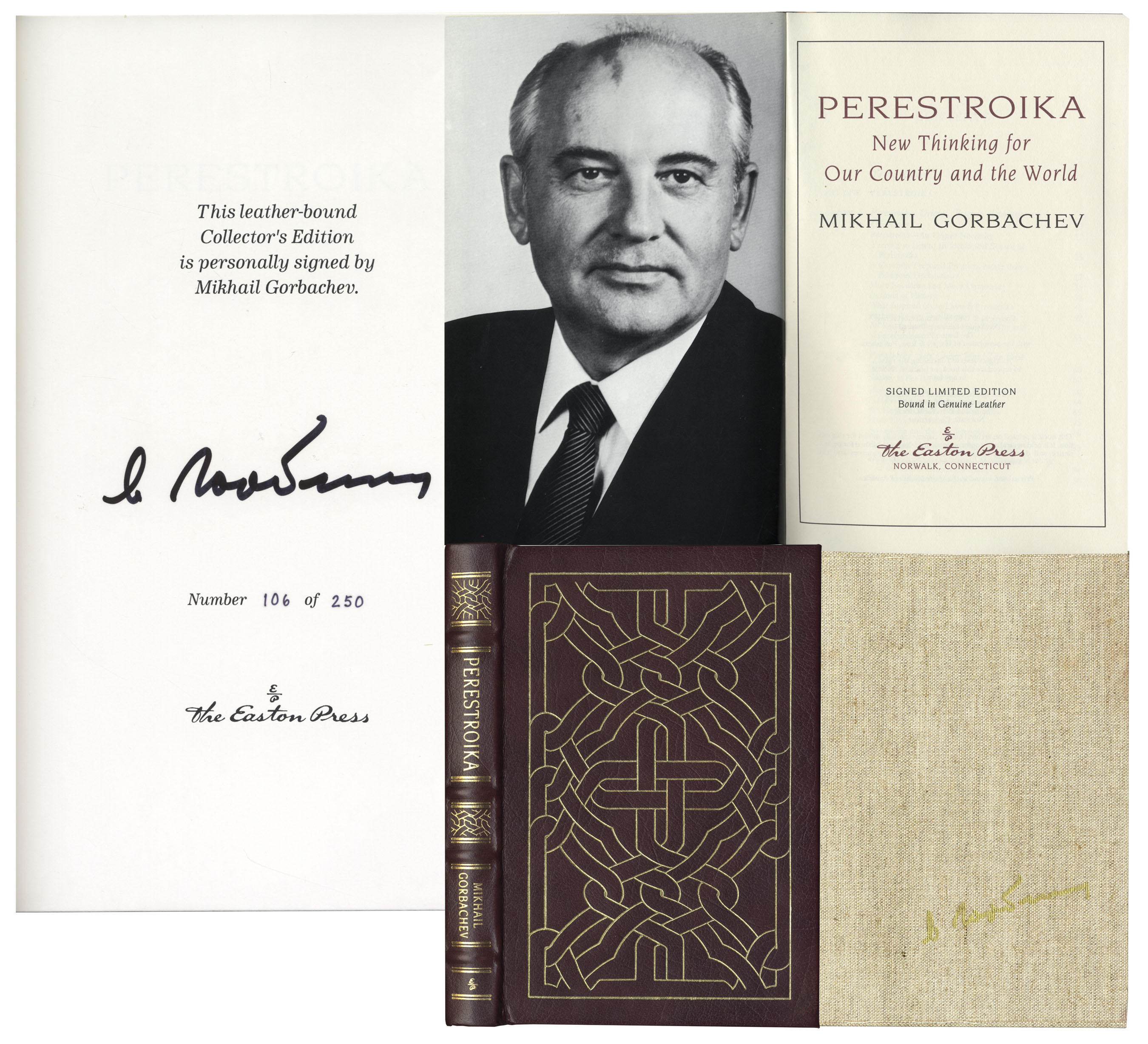 Sell a Mikhail Gorbachev Perestroika Signed at Nate D Sanders Auctions