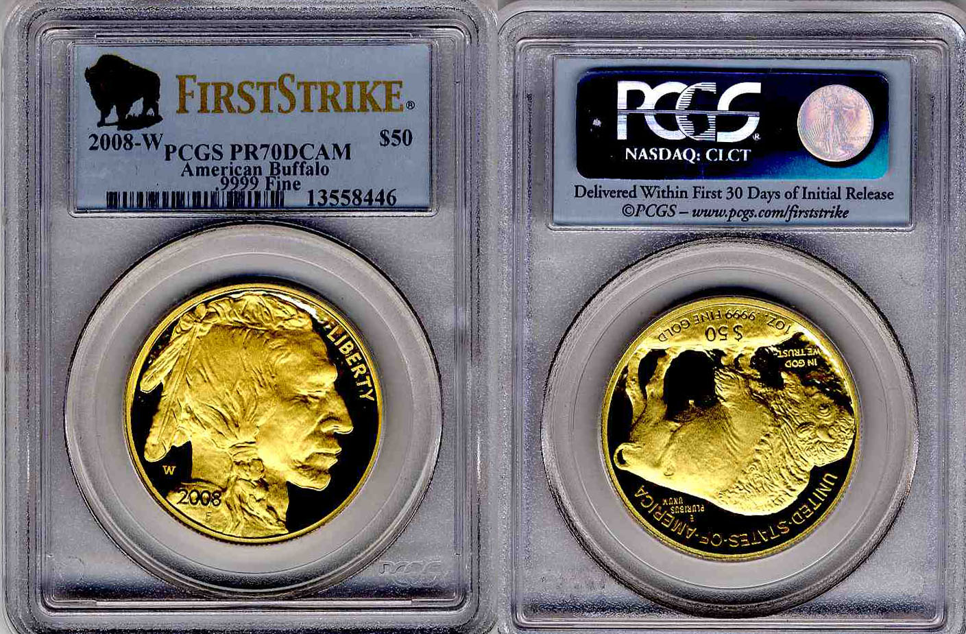 Sell / Auction Your 2008 W Buffalo Gold Coin $50 PCGS PR70 First