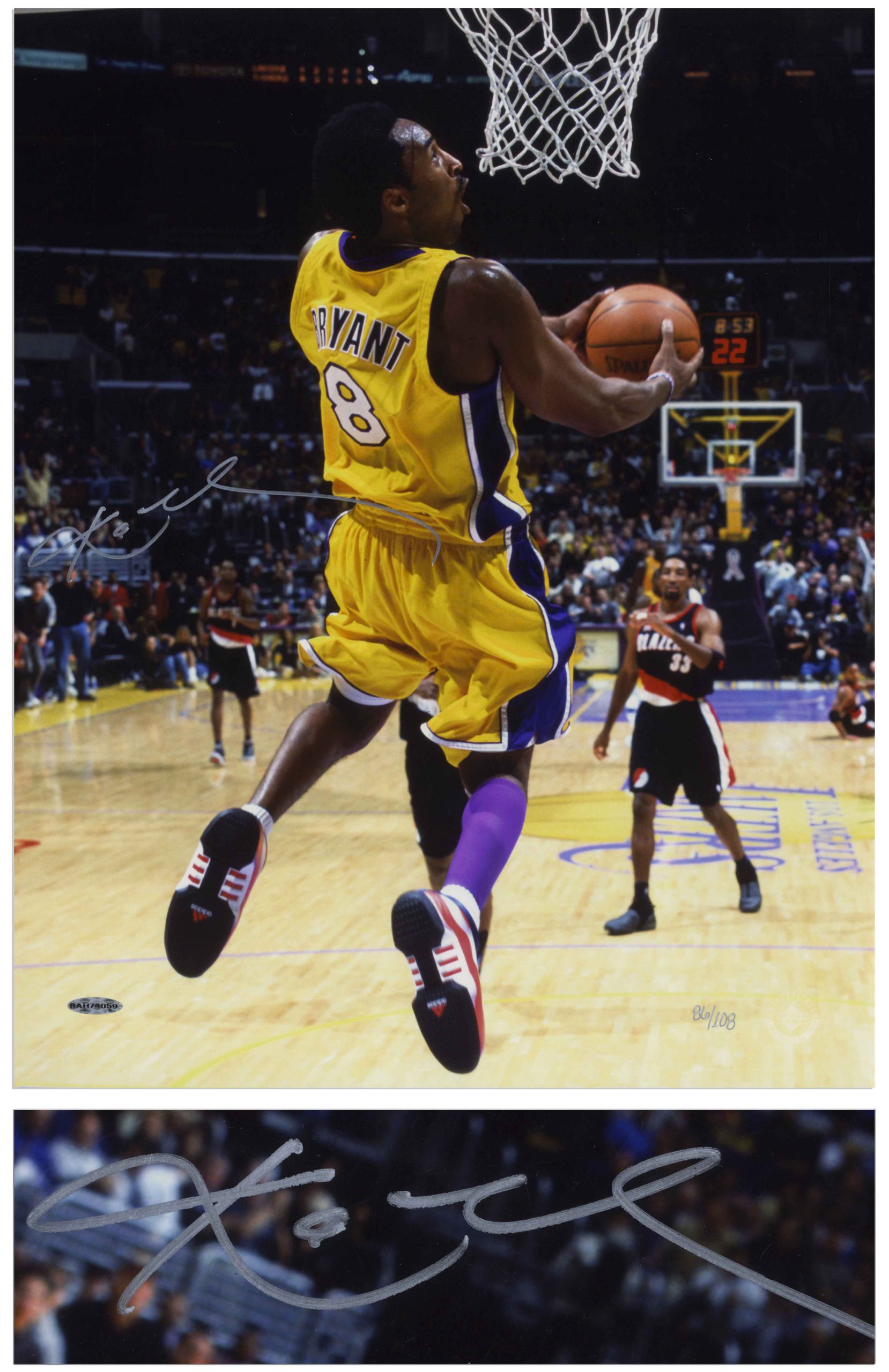 Sold at Auction: Kobe Bryant Signed & Custom Framed LA Lakers