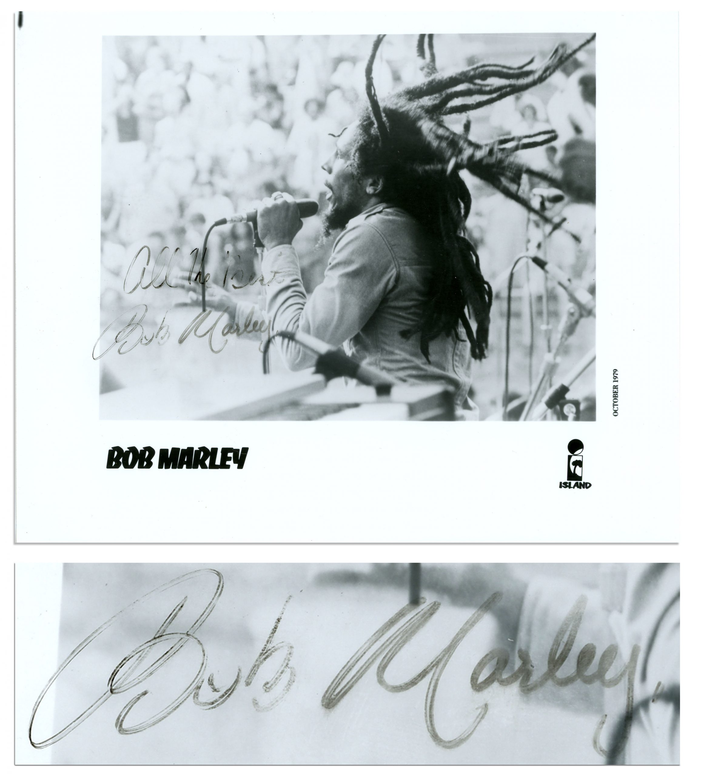 Bob Marley Signed A4 Photo Print Autograph Music 