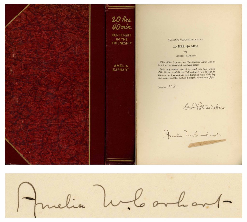Amelia Earhart Autograph