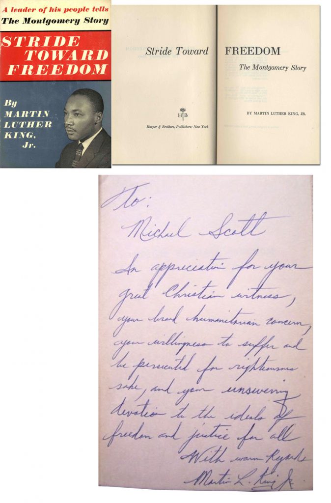 Martin Luther King Stride Toward Freedom signed
