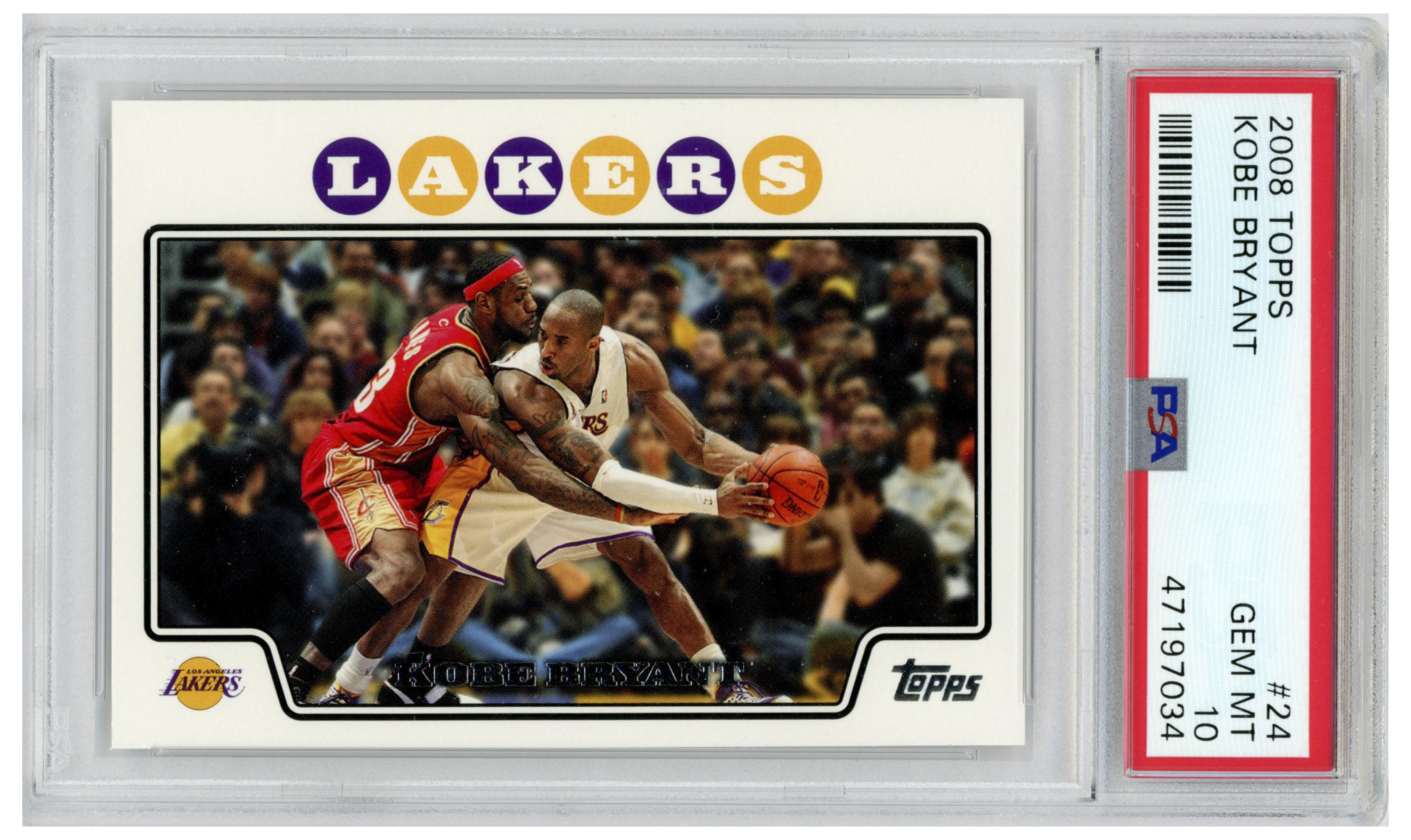 Sell or Auction Your 2008 Topps Kobe Bryant #24 PSA 10 Basketball Card